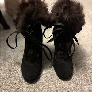 Wedge winter boots
